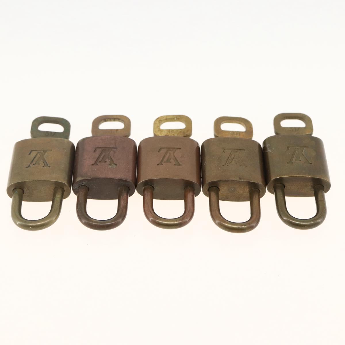 LOUIS VUITTON Padlock 5 Set Padlock metal Gold LV Auth 173292