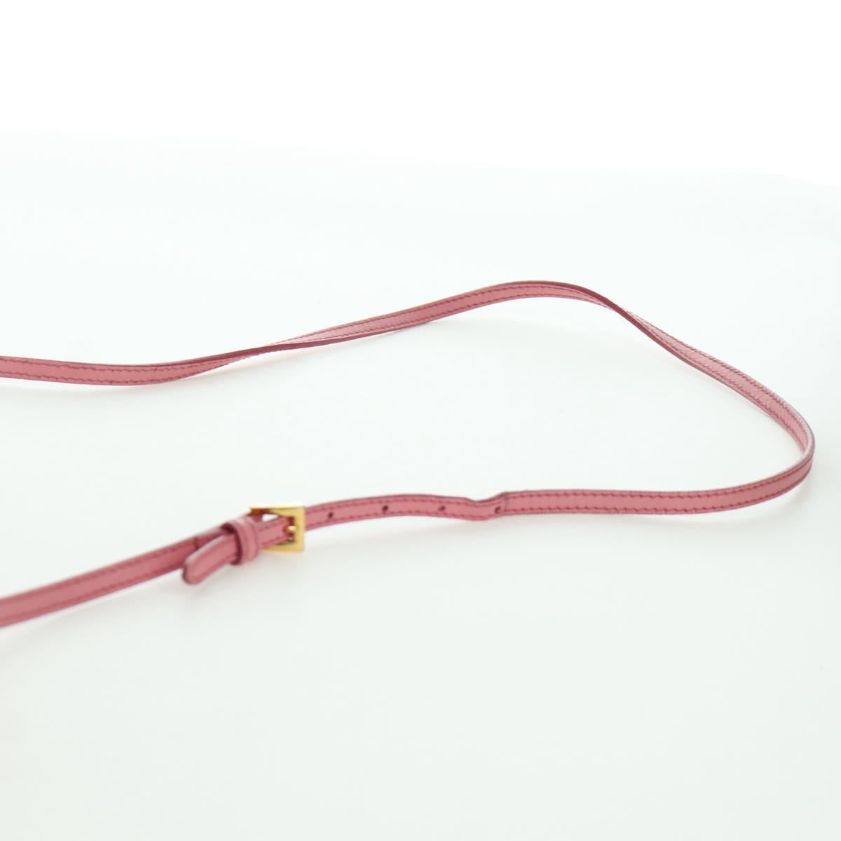PRADA Hand Bag Nylon 2way Pink Gold Auth 173303A