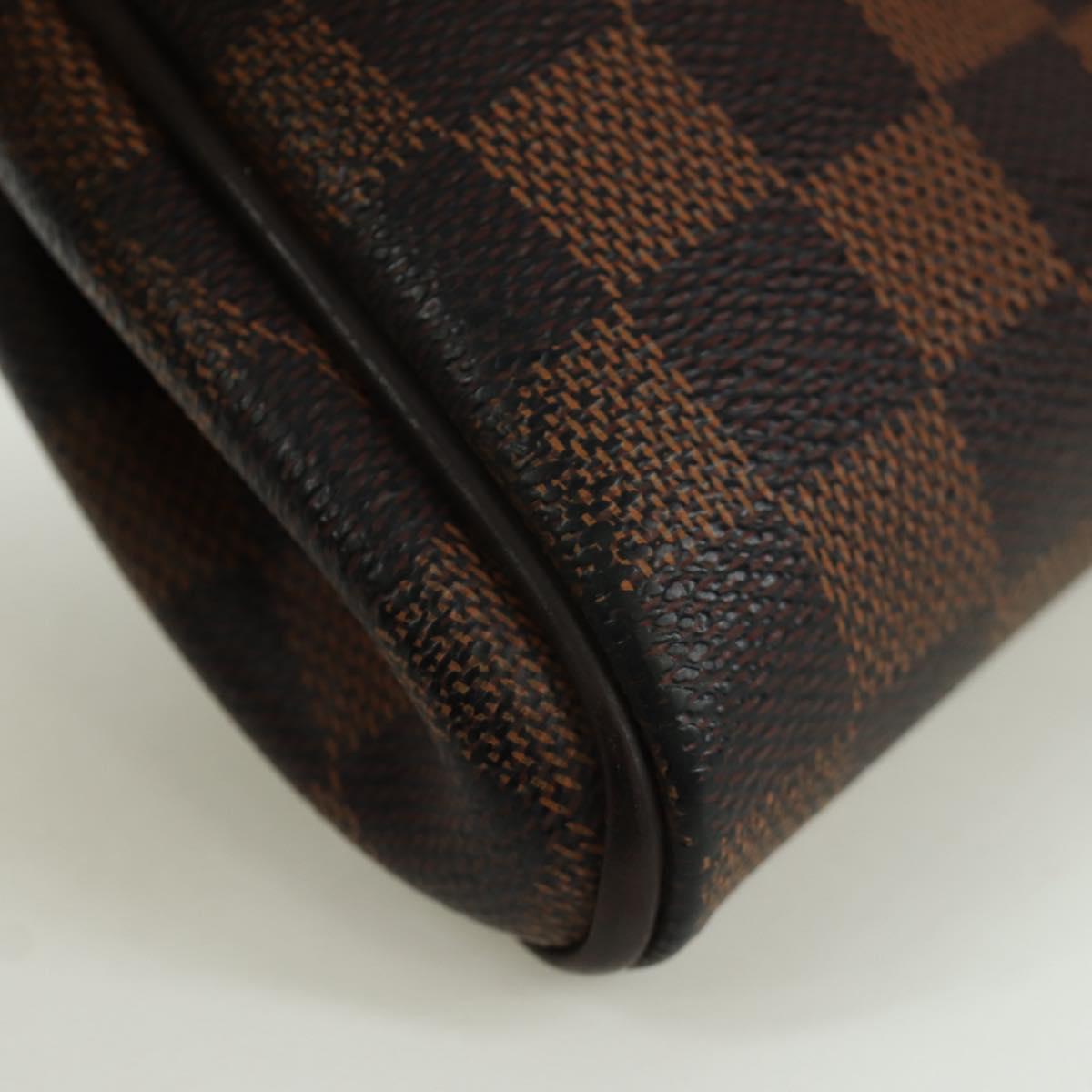 LOUIS VUITTON Damier Ebene Eva Shoulder Bag N55213 LV Auth 173311A