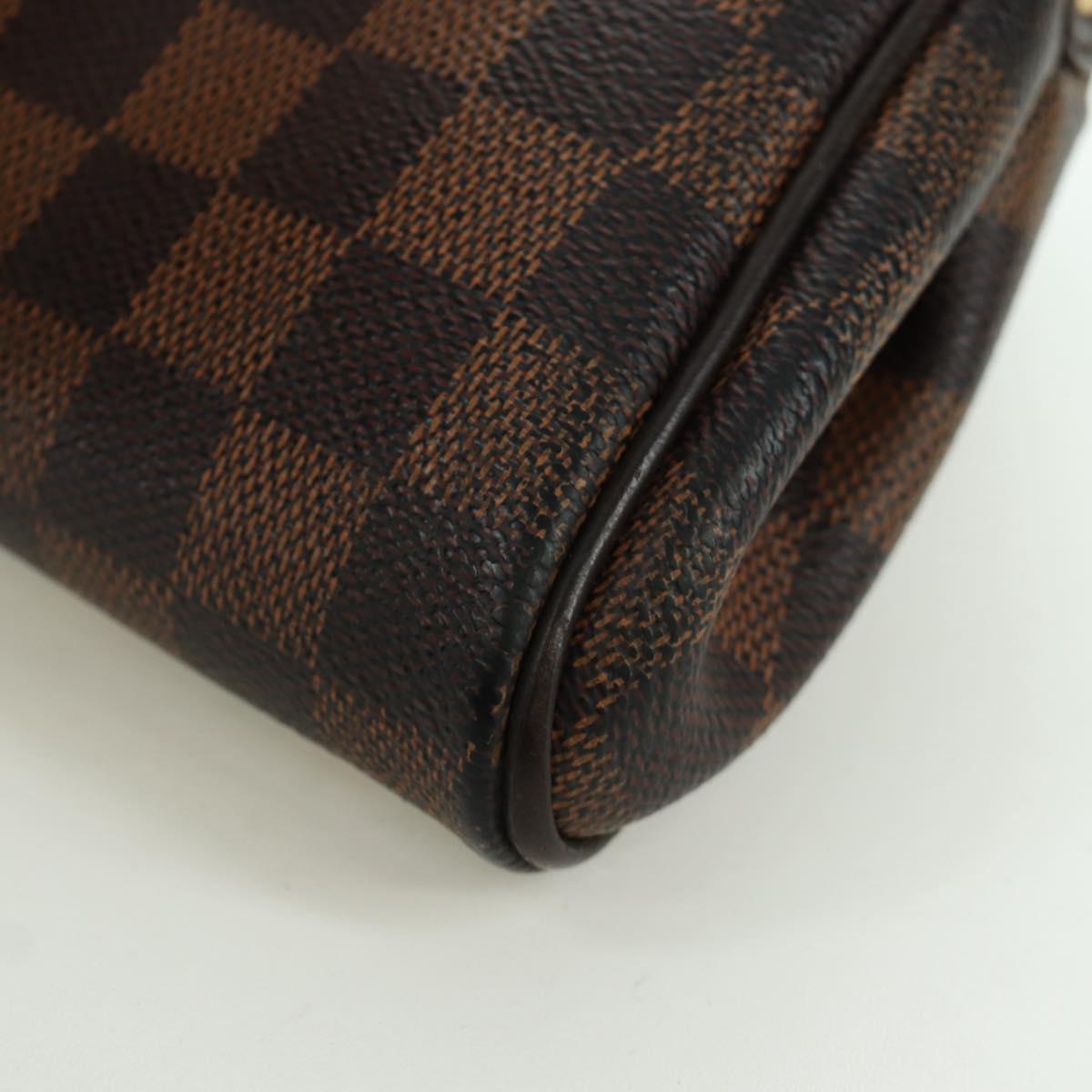 LOUIS VUITTON Damier Ebene Eva Shoulder Bag N55213 LV Auth 173311A