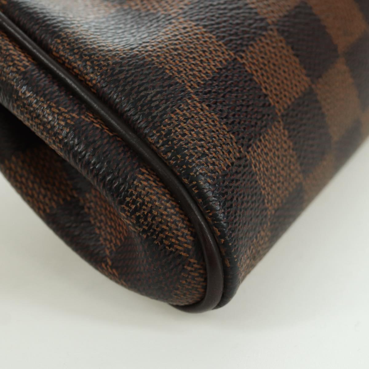 LOUIS VUITTON Damier Ebene Eva Shoulder Bag N55213 LV Auth 173311A