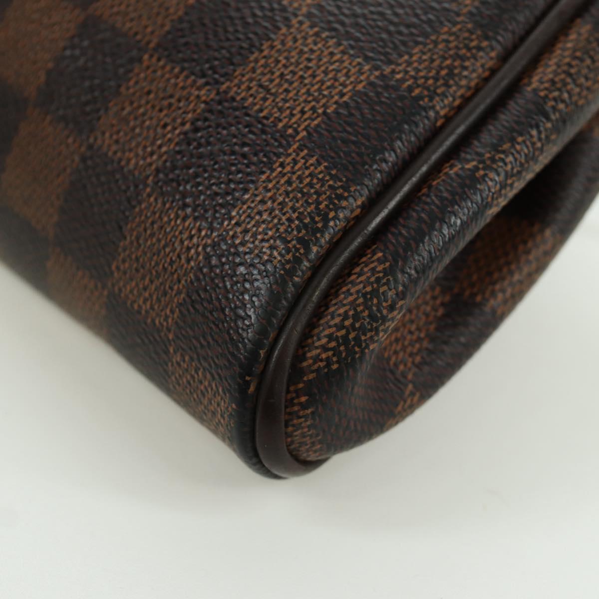 LOUIS VUITTON Damier Ebene Eva Shoulder Bag N55213 LV Auth 173311A
