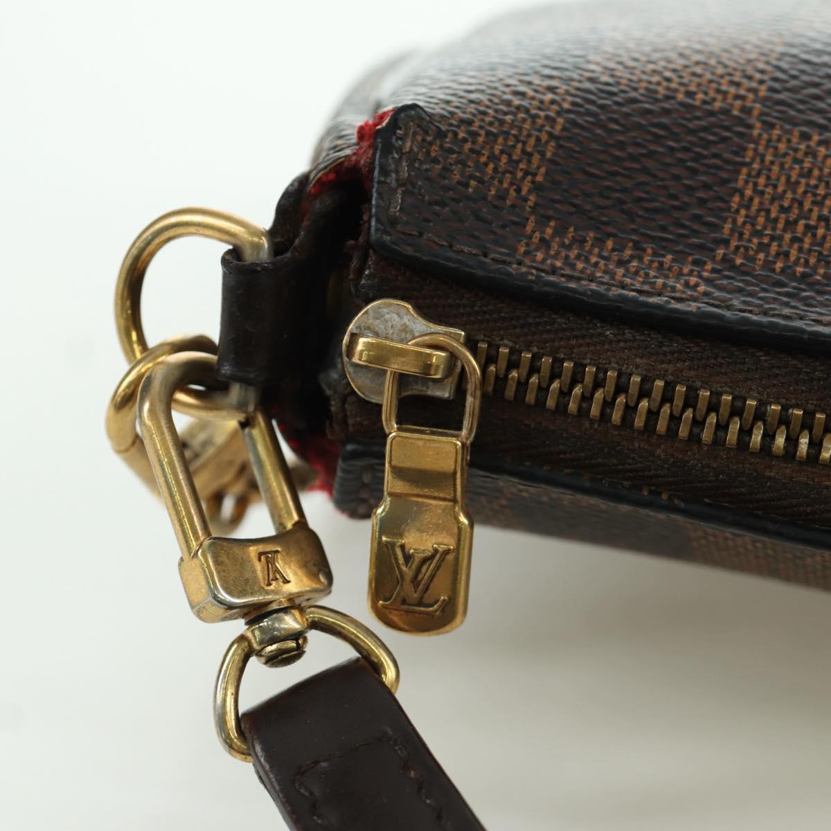 LOUIS VUITTON Damier Ebene Eva Shoulder Bag N55213 LV Auth 173311A