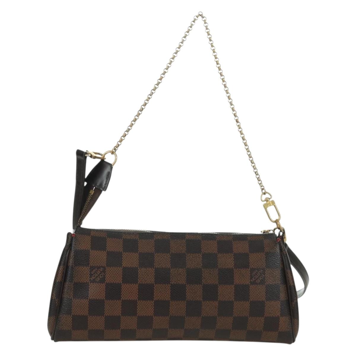 LOUIS VUITTON Damier Ebene Eva Shoulder Bag N55213 LV Auth 173311A