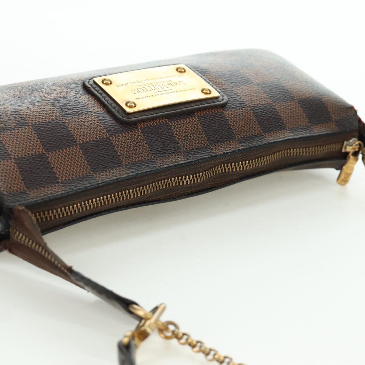 LOUIS VUITTON Damier Ebene Eva Shoulder Bag N55213 LV Auth 173311A