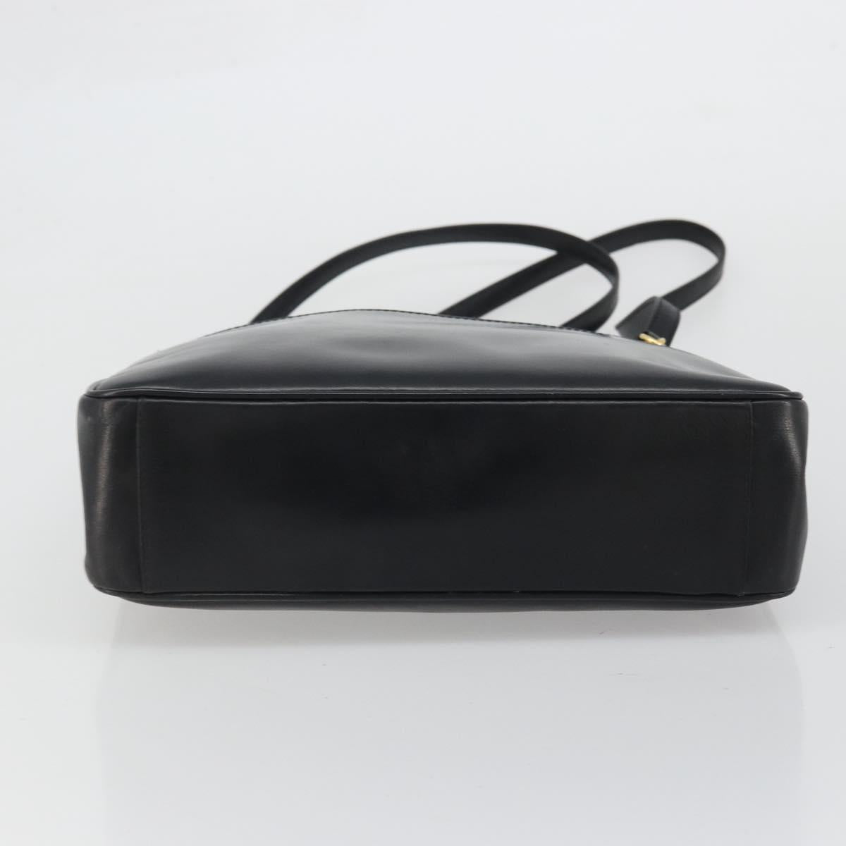 GUCCI Shoulder Bag Leather Black Gold 001 46 1641 Auth 173331