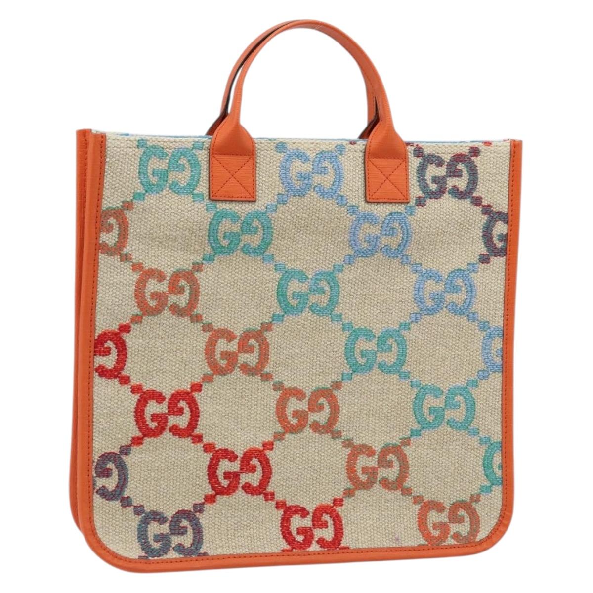 GUCCI Children's GG Canvas Hand Bag Beige 550763 Auth 173368M