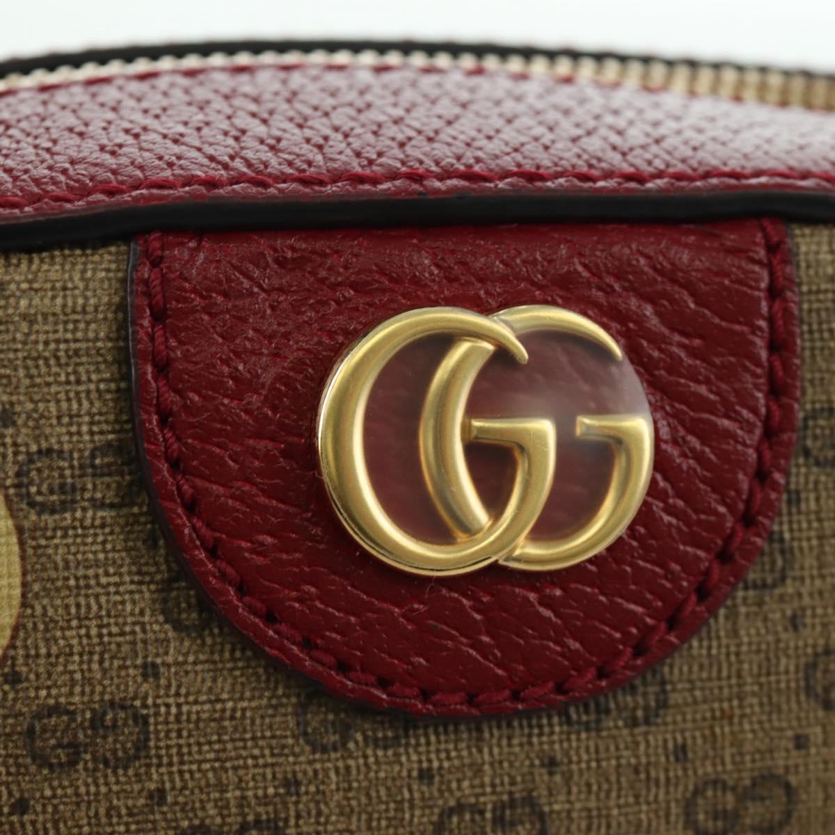 GUCCI Micro GG Supreme Fujiko-Pro Web Sherry Bag PVC Beige 574886 Auth 173369SM