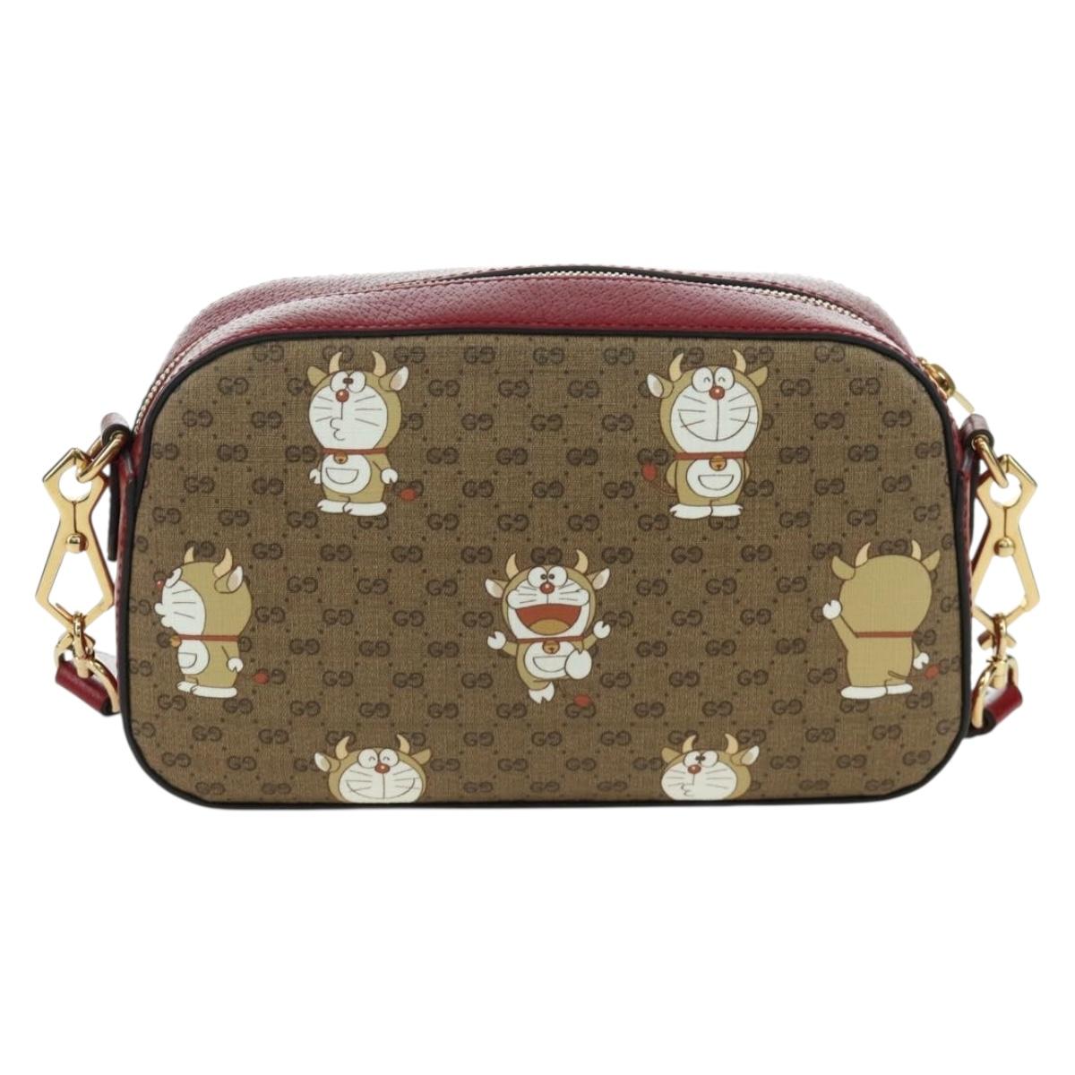 GUCCI Micro GG Supreme Fujiko-Pro Web Sherry Bag PVC Beige 574886 Auth 173369SM