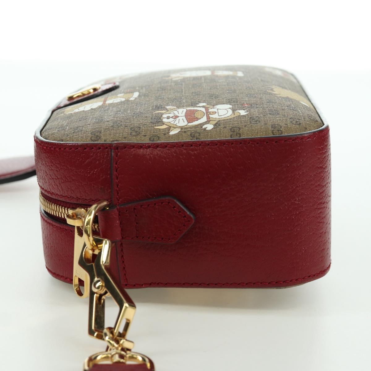 GUCCI Micro GG Supreme Fujiko-Pro Web Sherry Bag PVC Beige 574886 Auth 173369SM