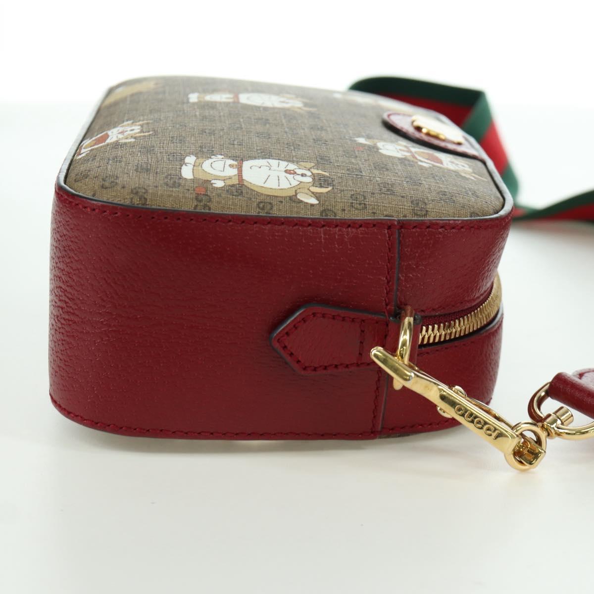 GUCCI Micro GG Supreme Fujiko-Pro Web Sherry Bag PVC Beige 574886 Auth 173369SM