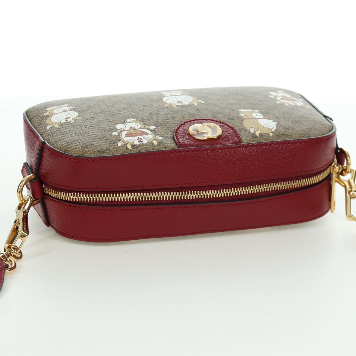 GUCCI Micro GG Supreme Fujiko-Pro Web Sherry Bag PVC Beige 574886 Auth 173369SM