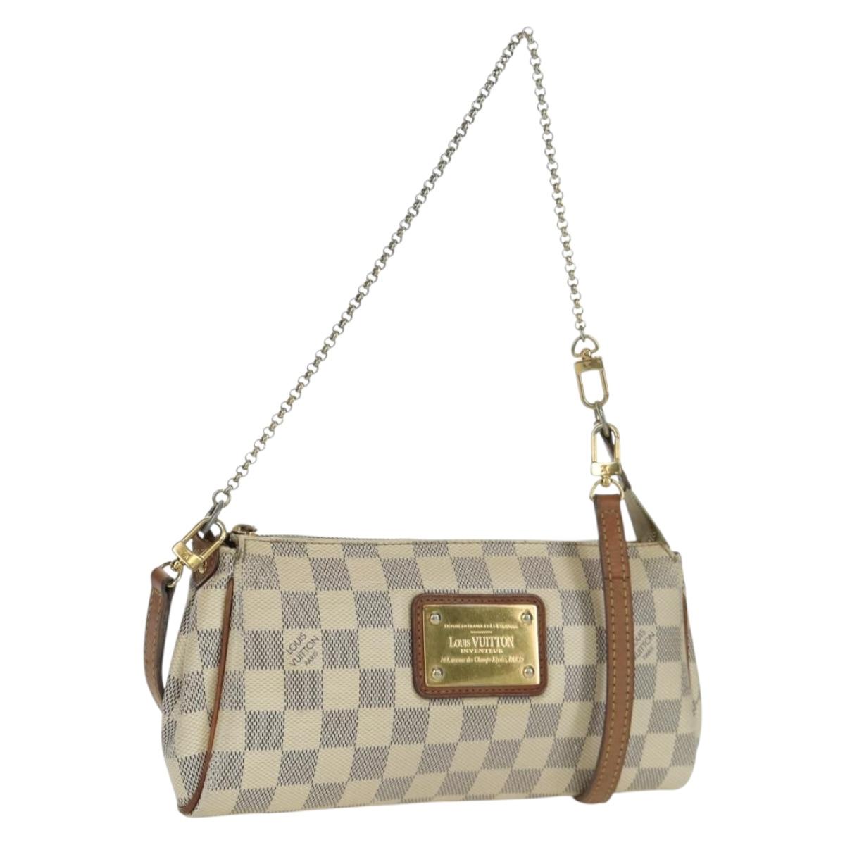 LOUIS VUITTON Damier Azur Eva Shoulder Bag 2way N55214 LV Auth 173374A