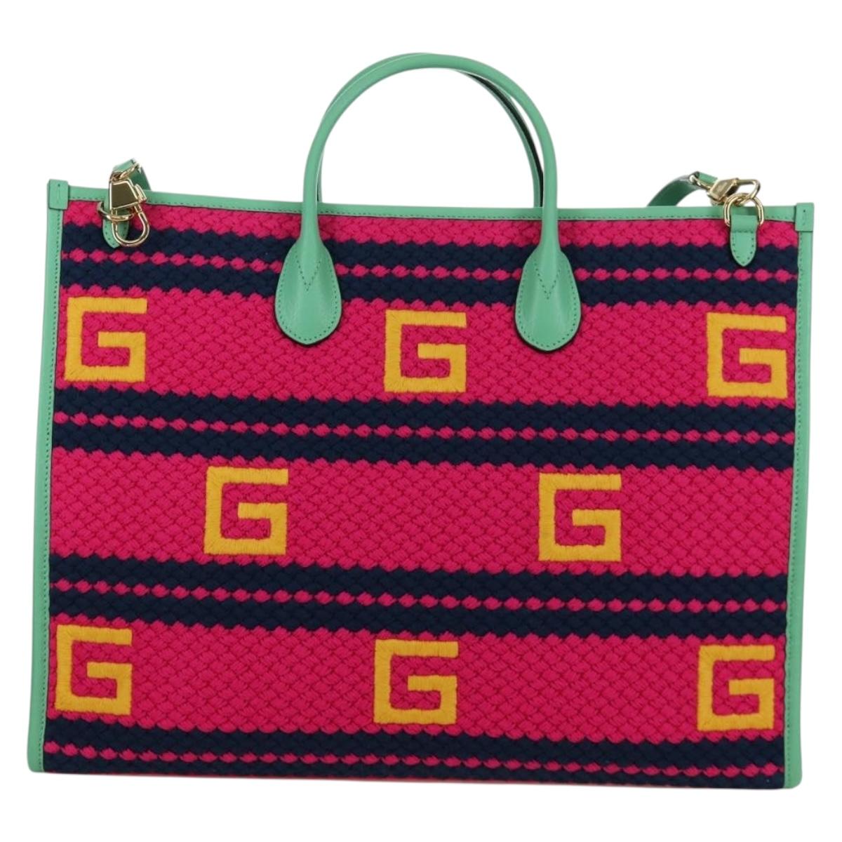 GUCCI Resort Collection Capri Bag Knitted Fabrics 2way 663709 Auth 173375SAM