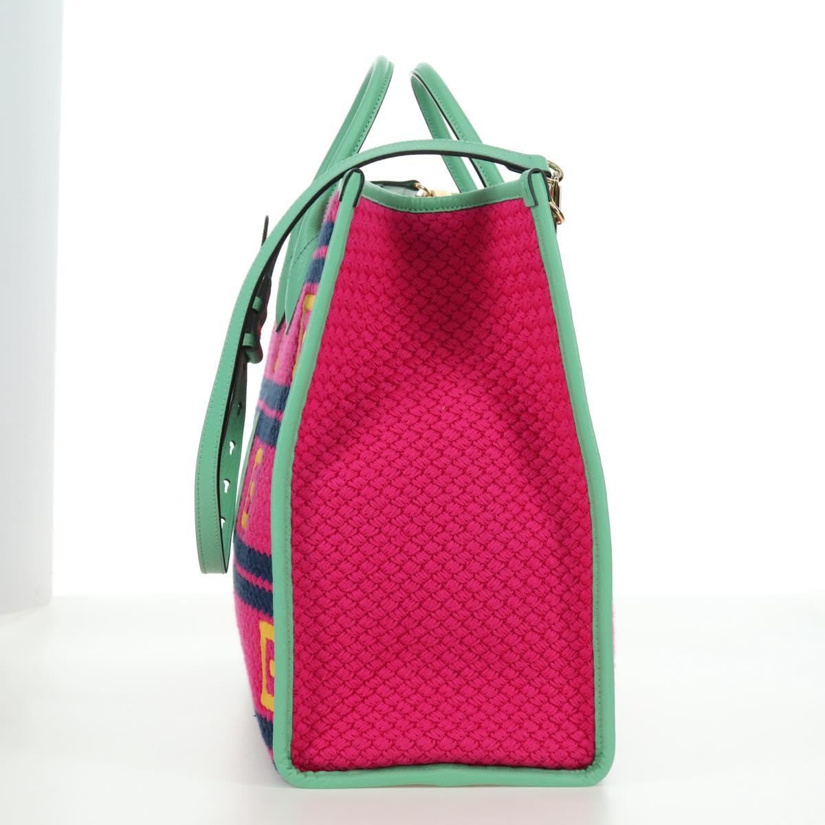GUCCI Resort Collection Capri Bag Knitted Fabrics 2way 663709 Auth 173375SAM