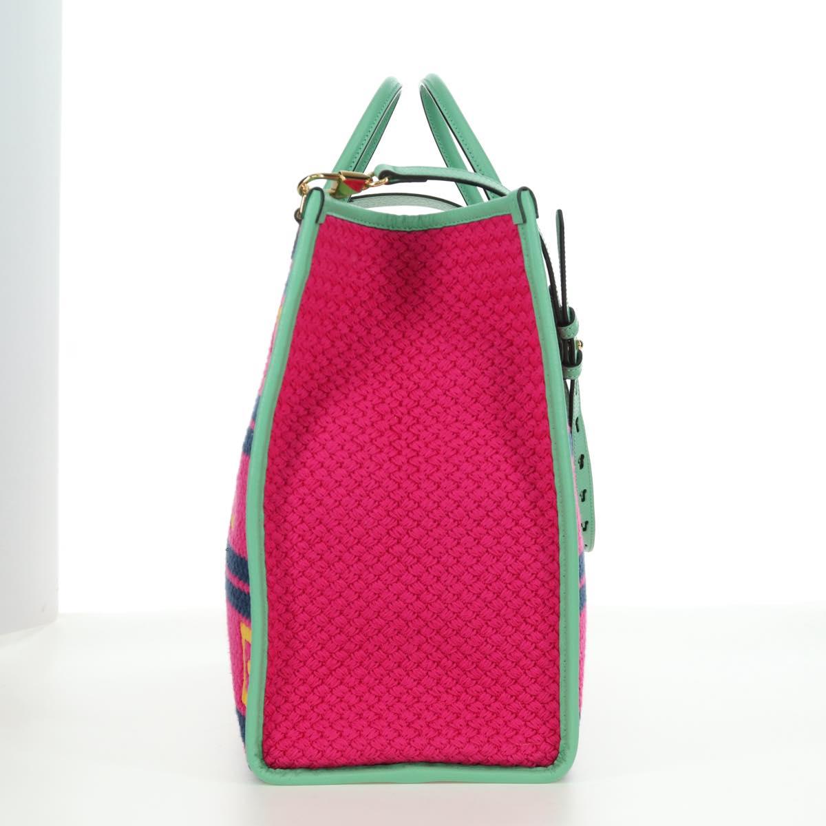 GUCCI Resort Collection Capri Bag Knitted Fabrics 2way 663709 Auth 173375SAM