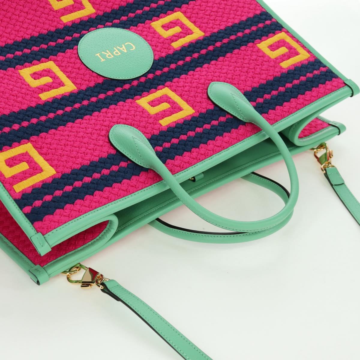GUCCI Resort Collection Capri Bag Knitted Fabrics 2way 663709 Auth 173375SAM