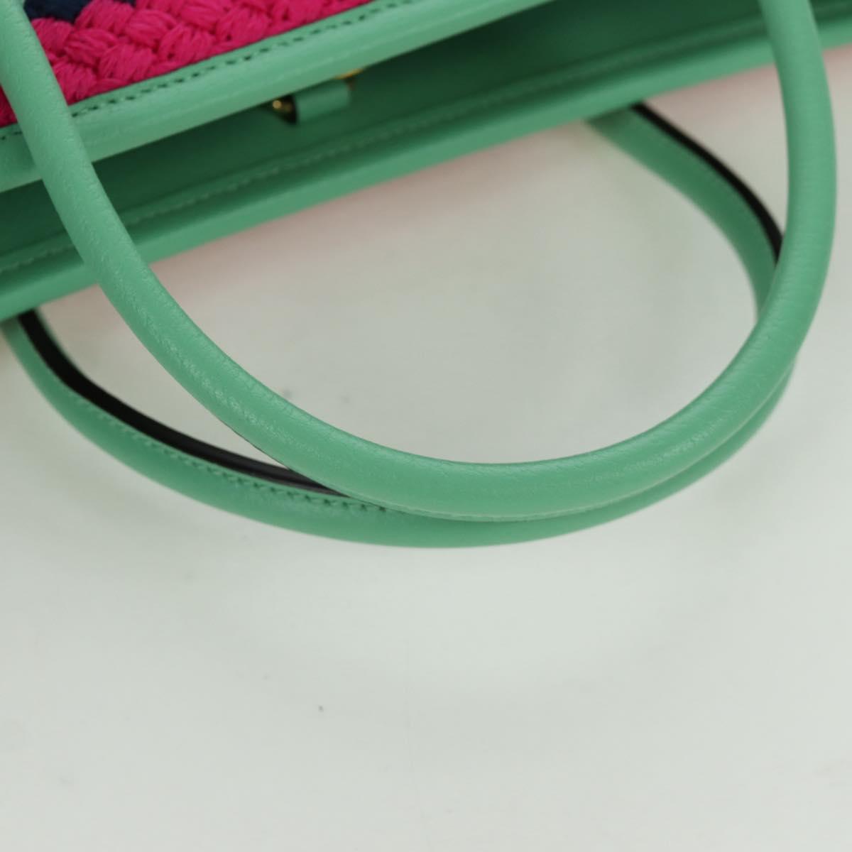 GUCCI Resort Collection Capri Bag Knitted Fabrics 2way 663709 Auth 173375SAM