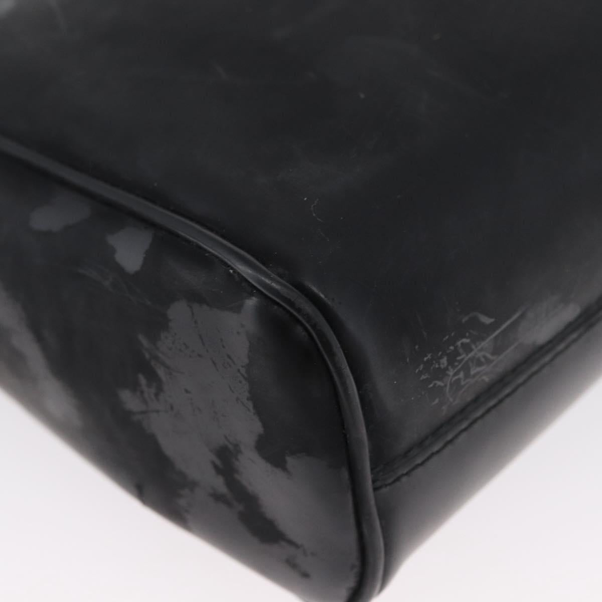 Salvatore Ferragamo Gancini Shoulder Bag Leather Black Silver Auth 173384