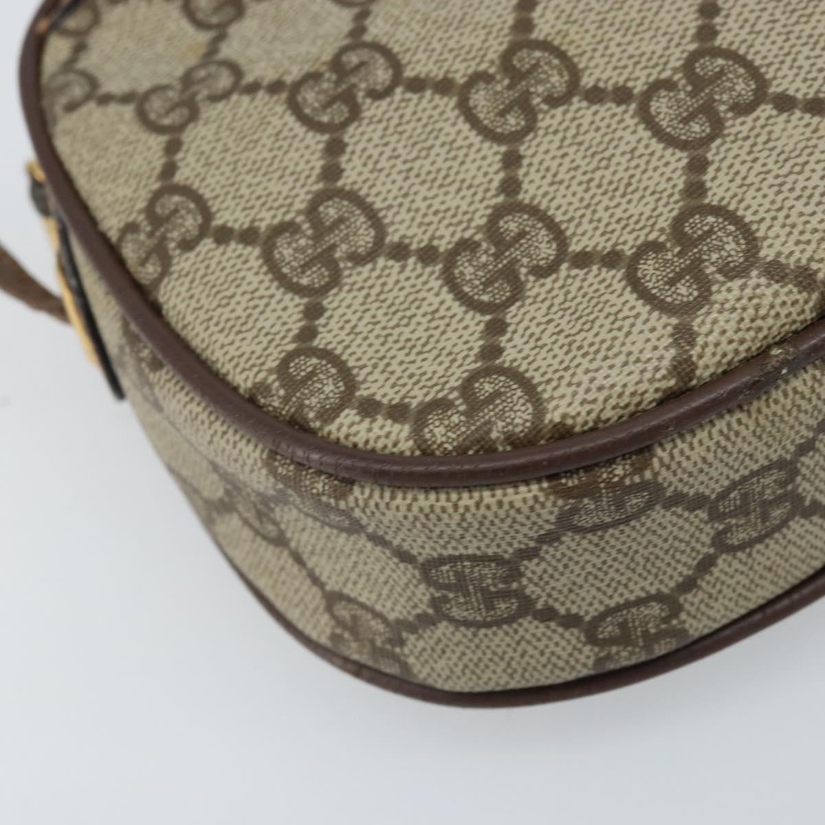 GUCCI GG Supreme Web Sherry Line Bag PVC Beige 007 58 6112 4002 Auth 173387