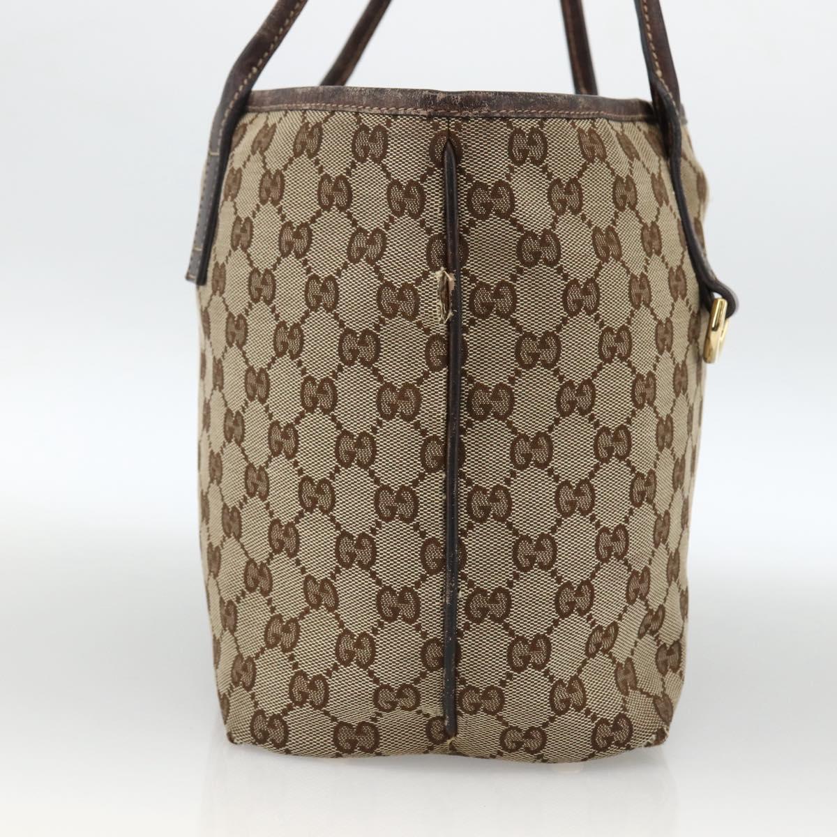 GUCCI GG Canvas Abbey Tote Bag Beige Gold 169946 Auth 173390