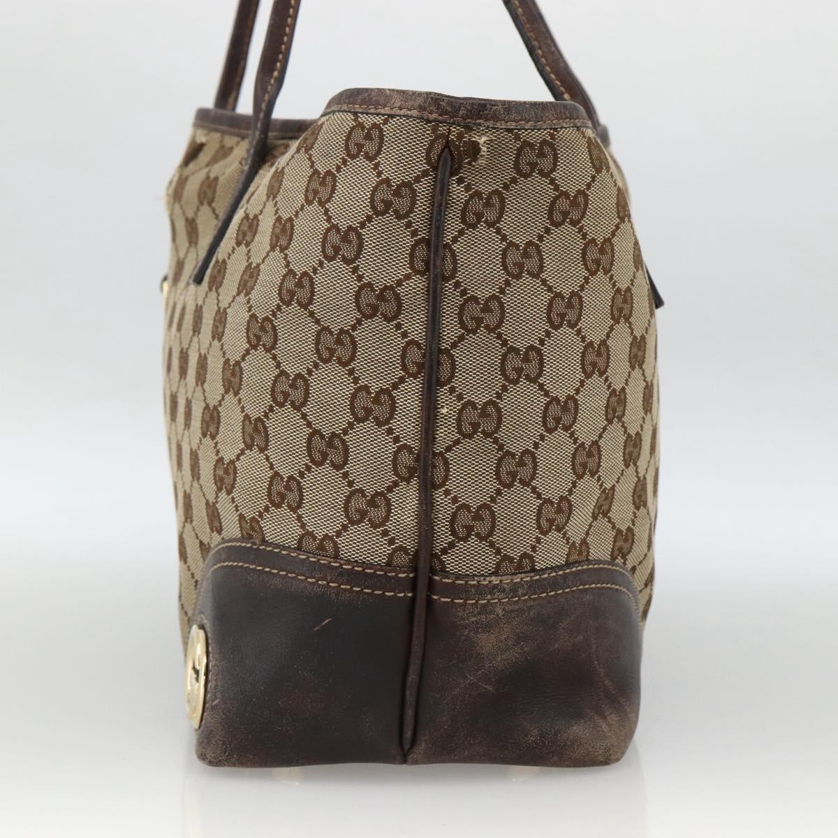 GUCCI GG Canvas Abbey Tote Bag Beige Gold 169946 Auth 173390