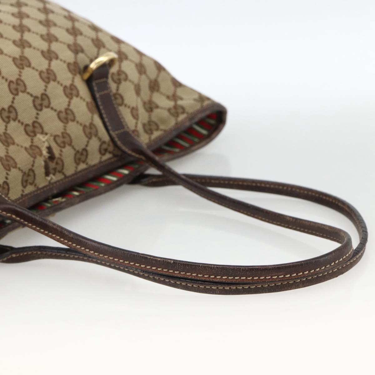 GUCCI GG Canvas Abbey Tote Bag Beige Gold 169946 Auth 173390