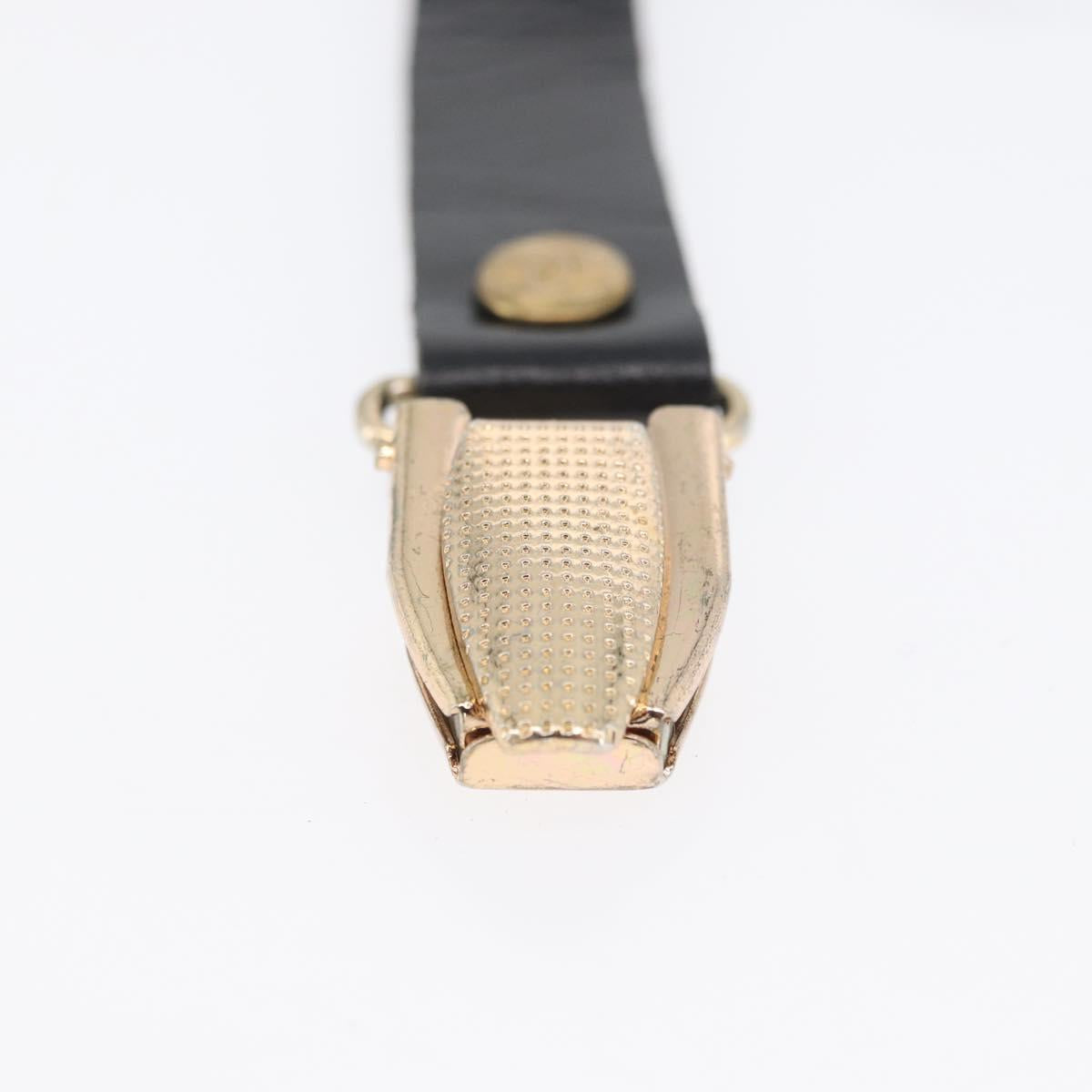 CHANEL Suspenders Canvas Black CC Auth 173409V
