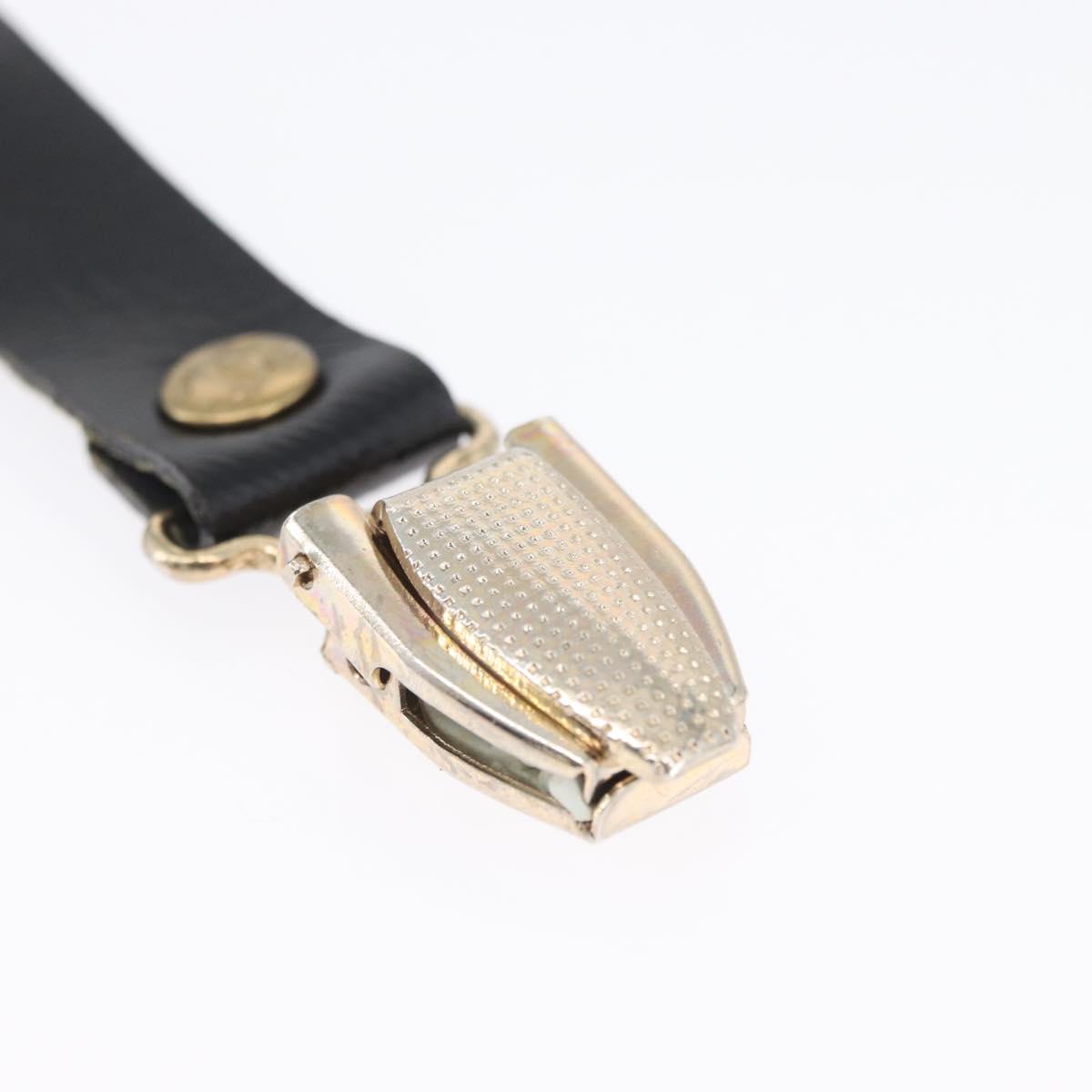 CHANEL Suspenders Canvas Black CC Auth 173409V