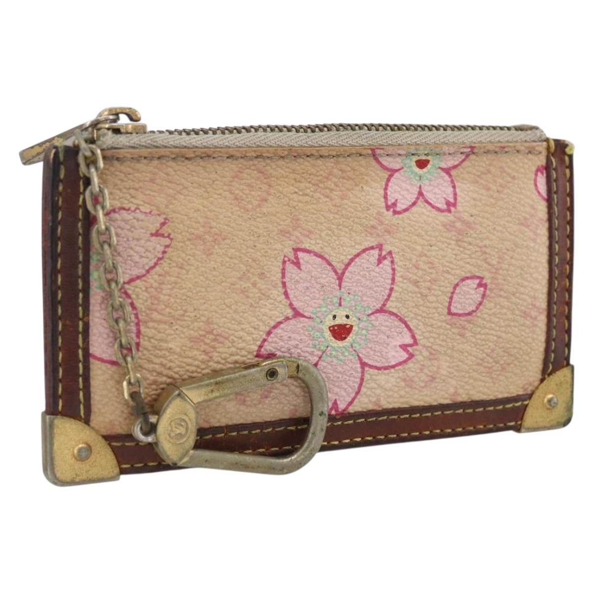 LOUIS VUITTON Monogram Cherry Blossom Pochette Cles Purse M92016 Auth 173411