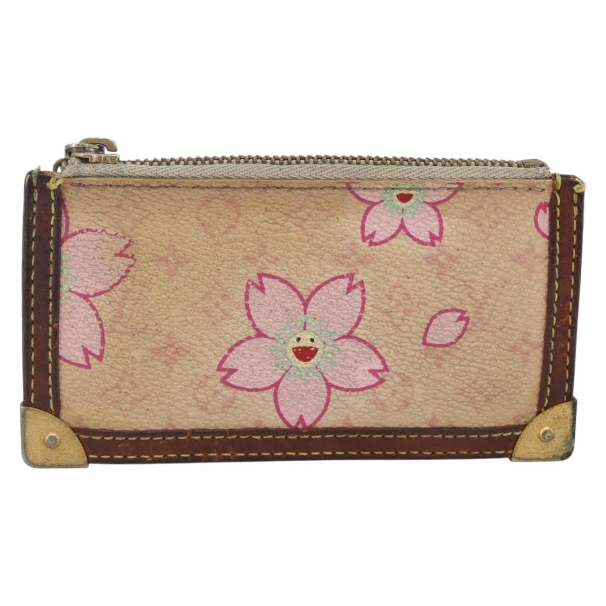 LOUIS VUITTON Monogram Cherry Blossom Pochette Cles Purse M92016 Auth 173411