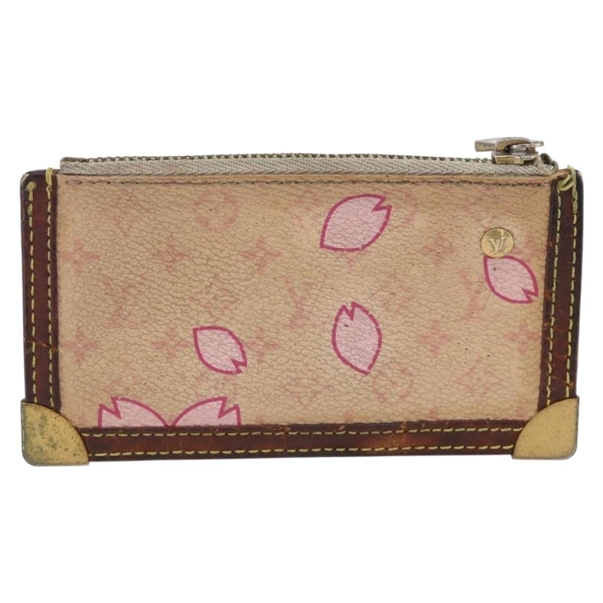 LOUIS VUITTON Monogram Cherry Blossom Pochette Cles Purse M92016 Auth 173411