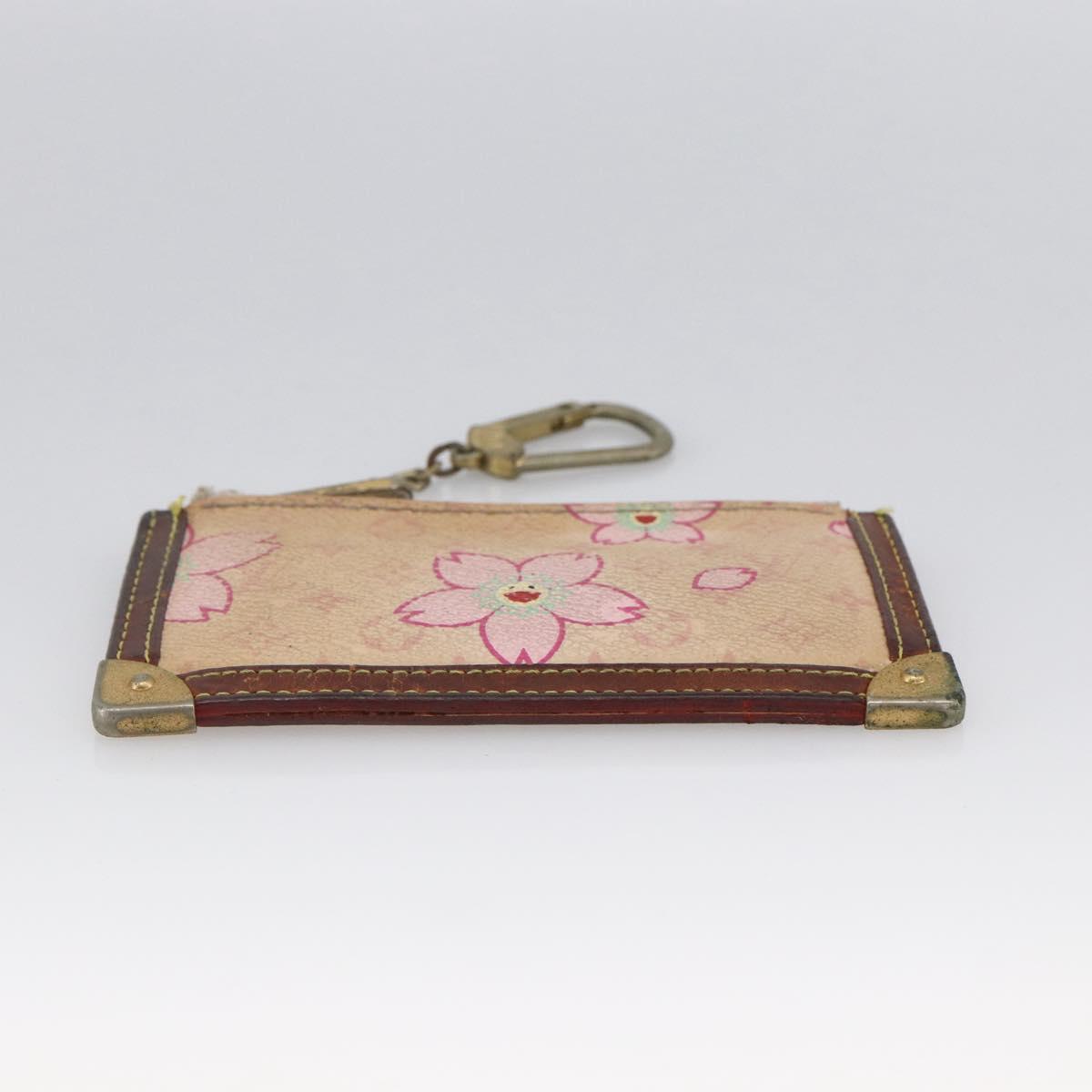 LOUIS VUITTON Monogram Cherry Blossom Pochette Cles Purse M92016 Auth 173411