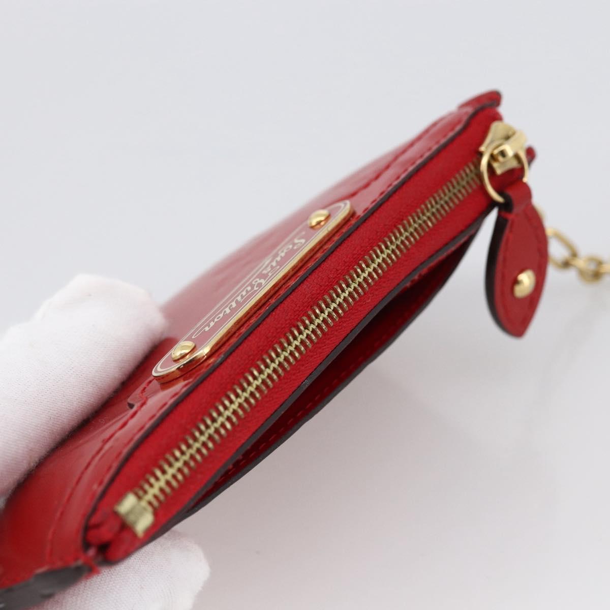 LOUIS VUITTON Vernis Pochette Cles NM Coin Purse Slys M90214 LV Auth 173412