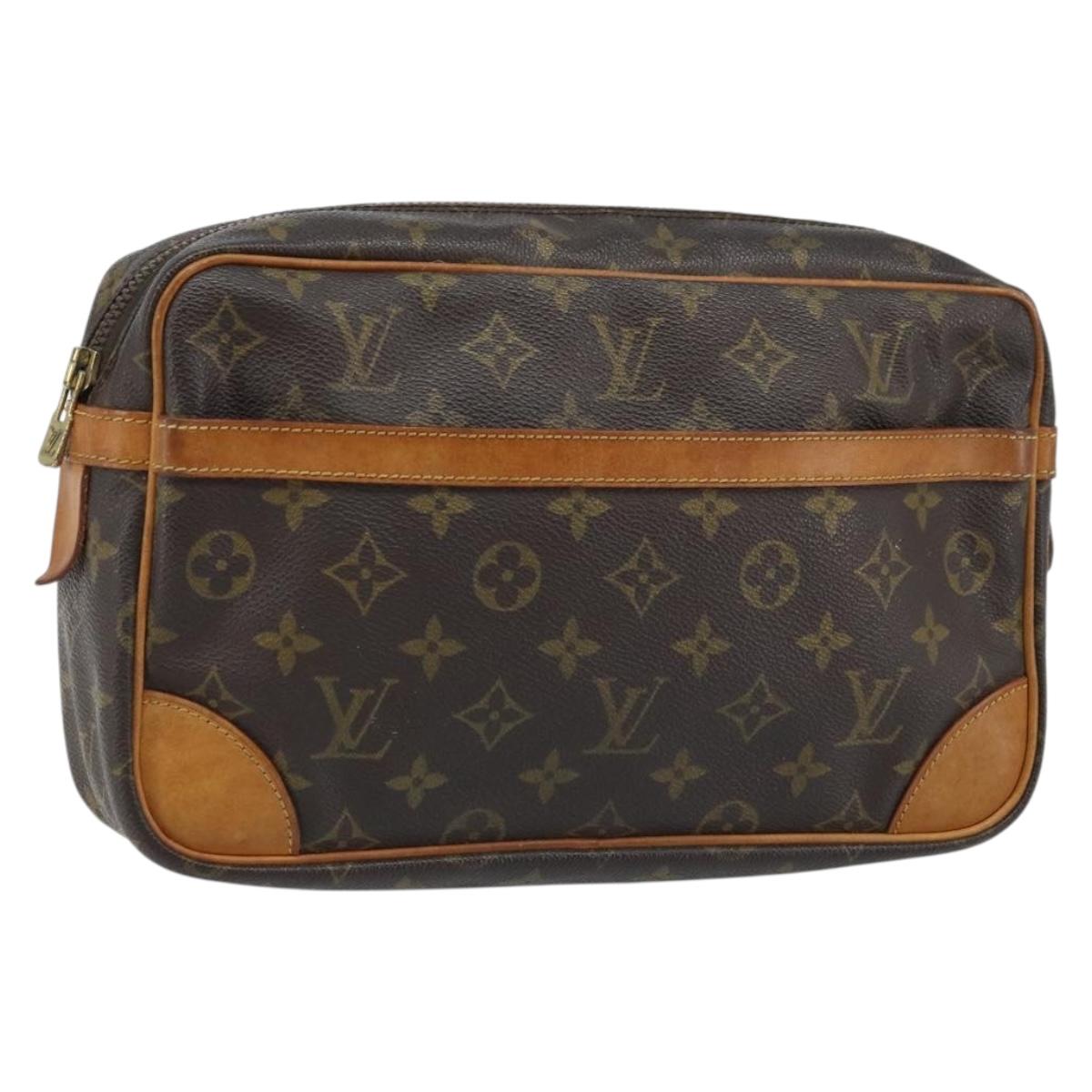 LOUIS VUITTON Monogram Compiegne 28 Clutch Bag M51845 LV Auth 173428