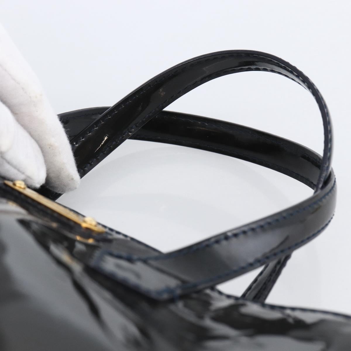 LOUIS VUITTON Monogram Vernis Wilshire PM Bag Blue Infini M91451 LV Auth 173434