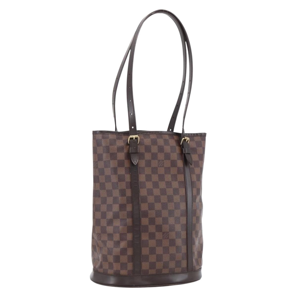 LOUIS VUITTON Damier Ebene Bucket GM Shoulder Bag N42236 LV Auth 173441