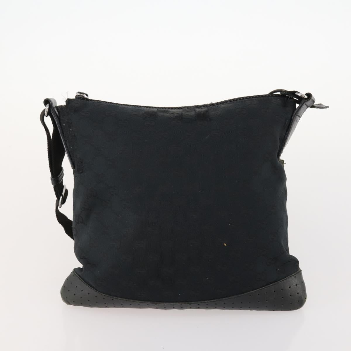 GUCCI GG Canvas Hand Bag Suede 2 Set Black Auth 173454