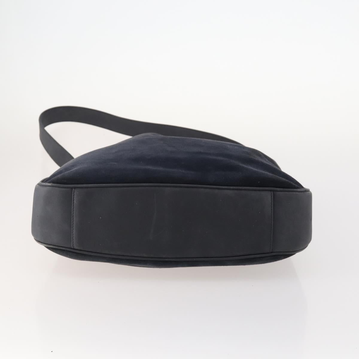 GUCCI GG Canvas Hand Bag Suede 2 Set Black Auth 173454