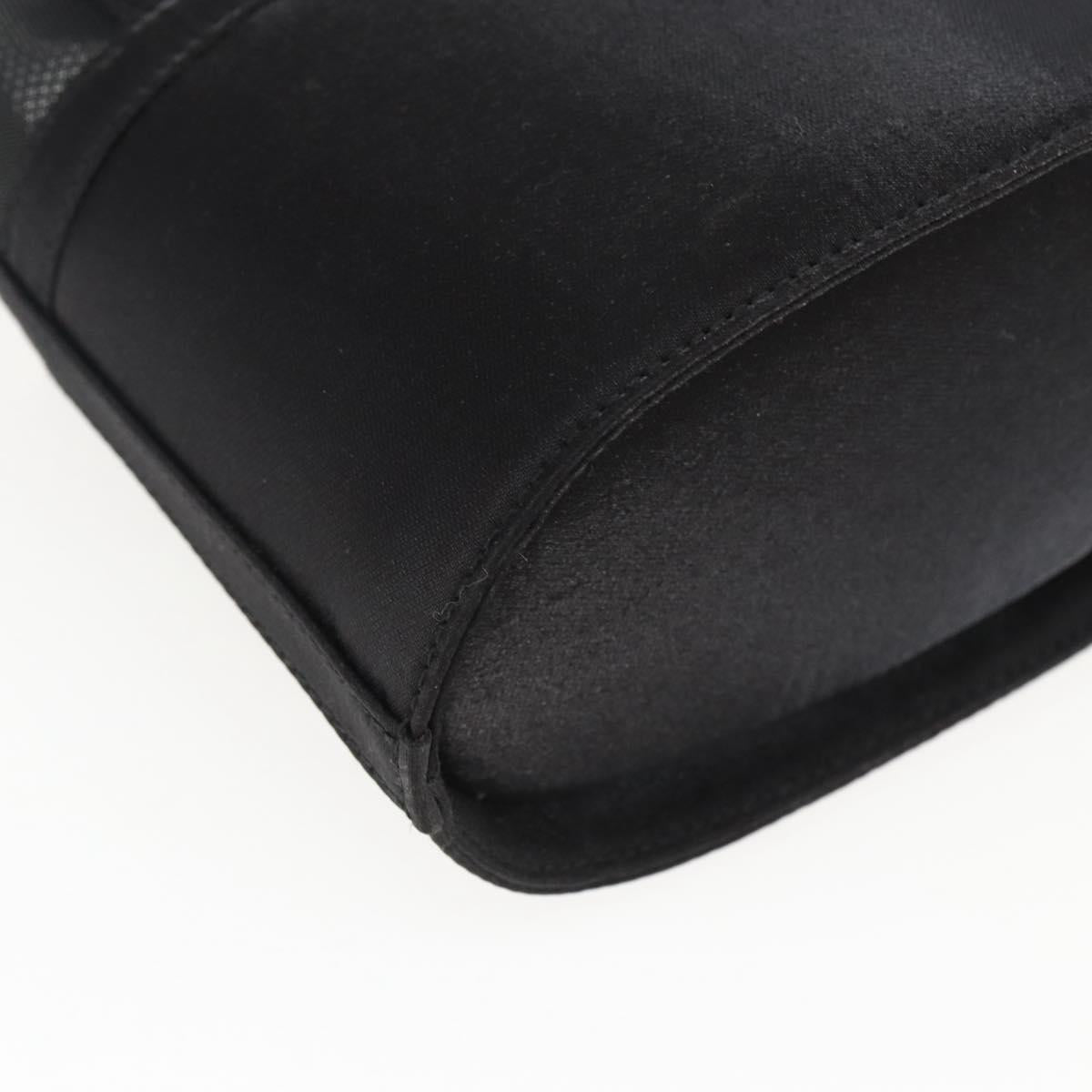 Salvatore Ferragamo Mesh Hand Bag Black Auth 173466