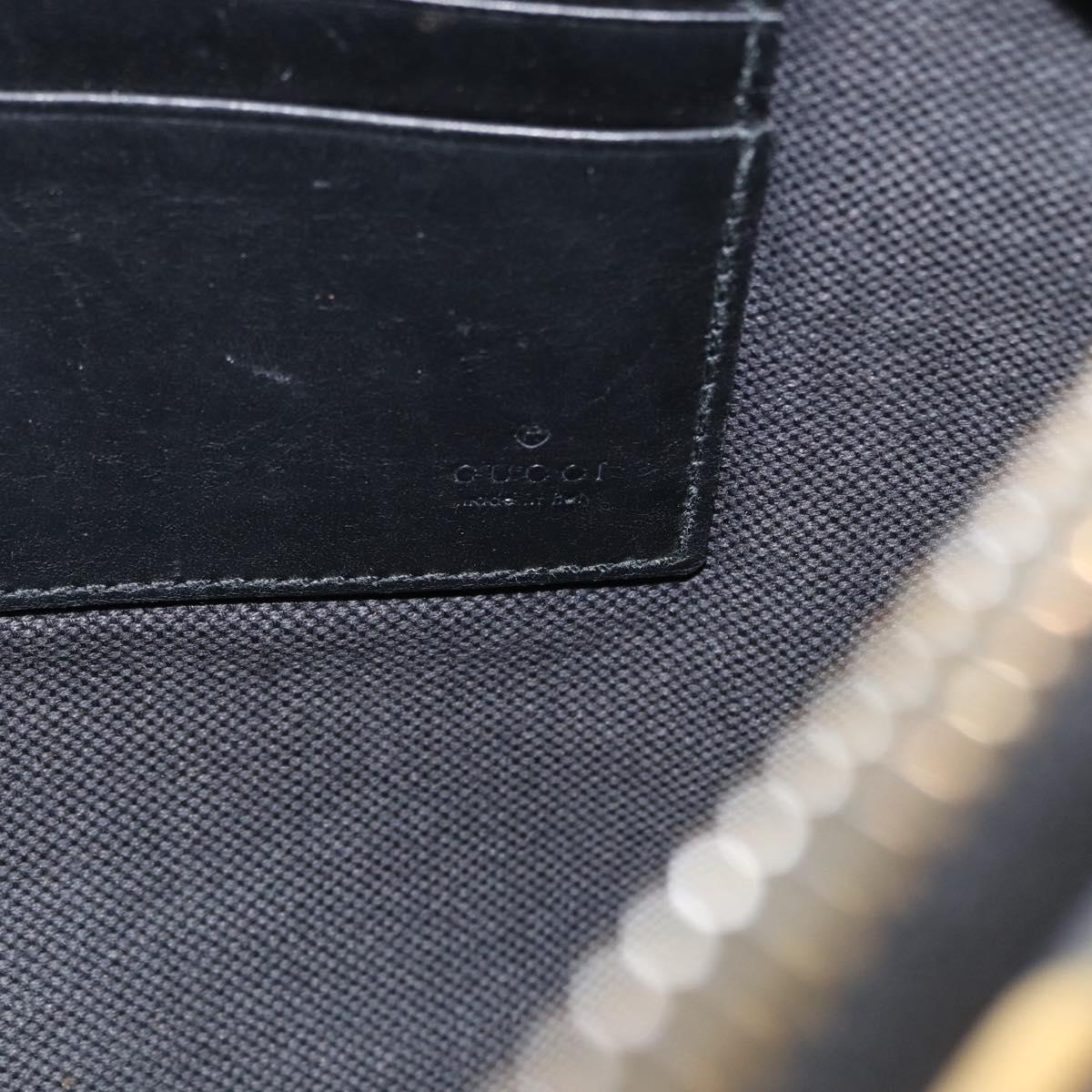 GUCCI GG Supreme night courier Clutch Bag Black Silver 496346 Auth 173479