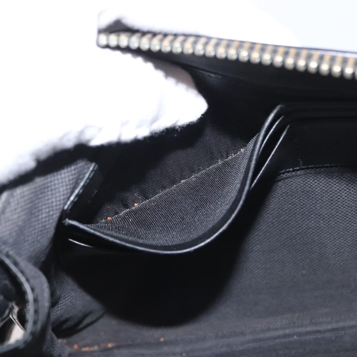 GUCCI GG Supreme night courier Clutch Bag Black Silver 496346 Auth 173479