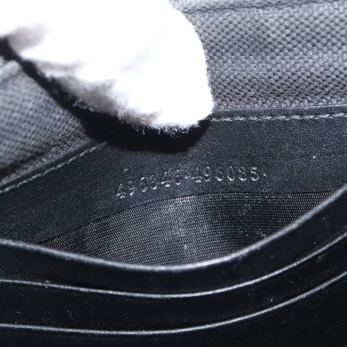 GUCCI GG Supreme night courier Clutch Bag Black Silver 496346 Auth 173479