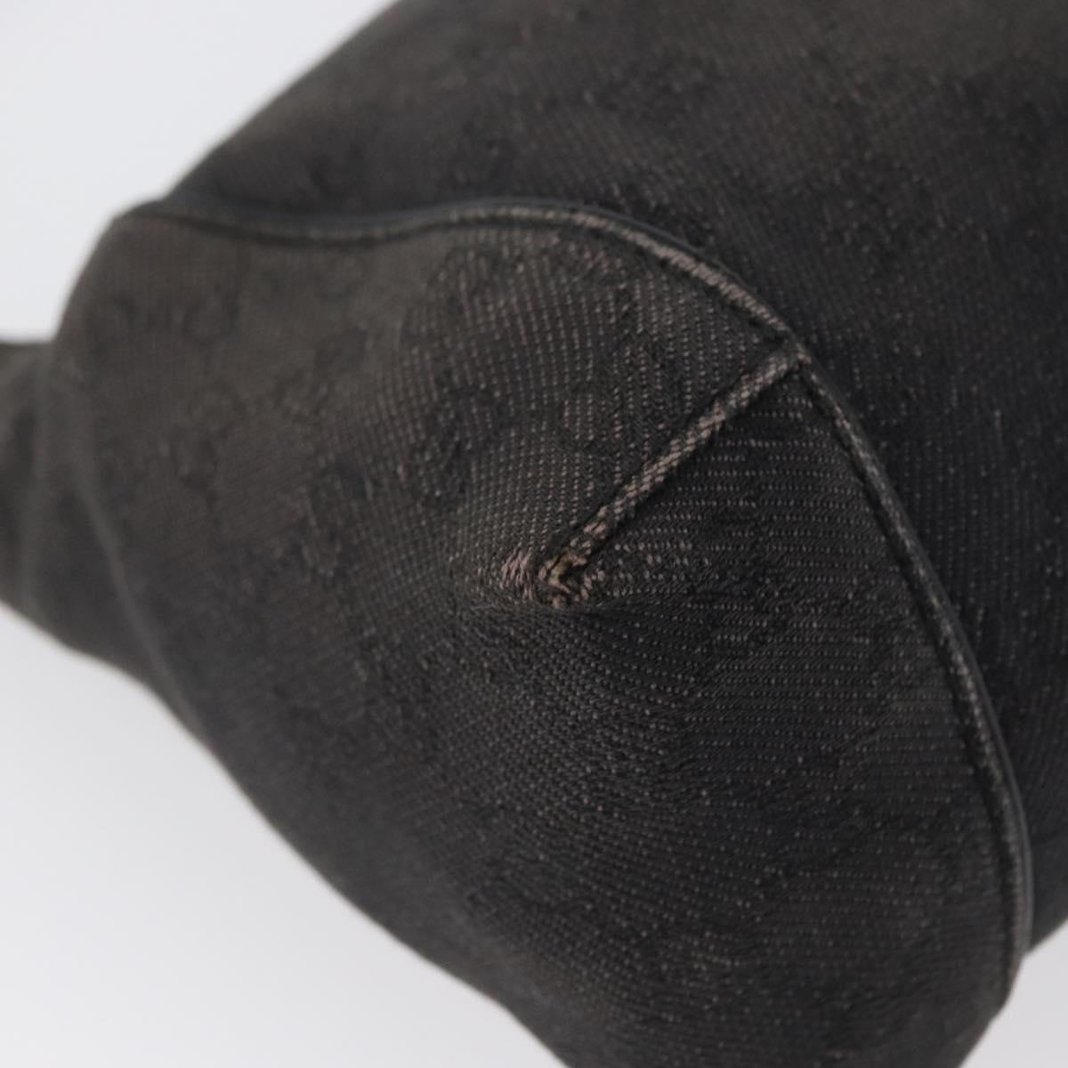 GUCCI GG Canvas Shoulder Bag Black 101333 Auth 173490