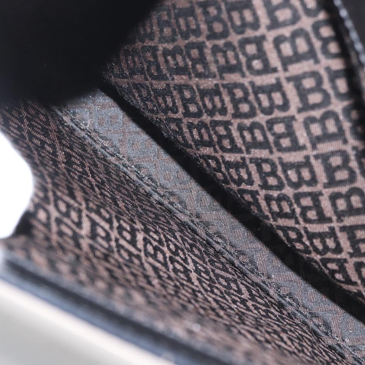 BALLY Shoulder Bag Leather Black Gold Auth 173492