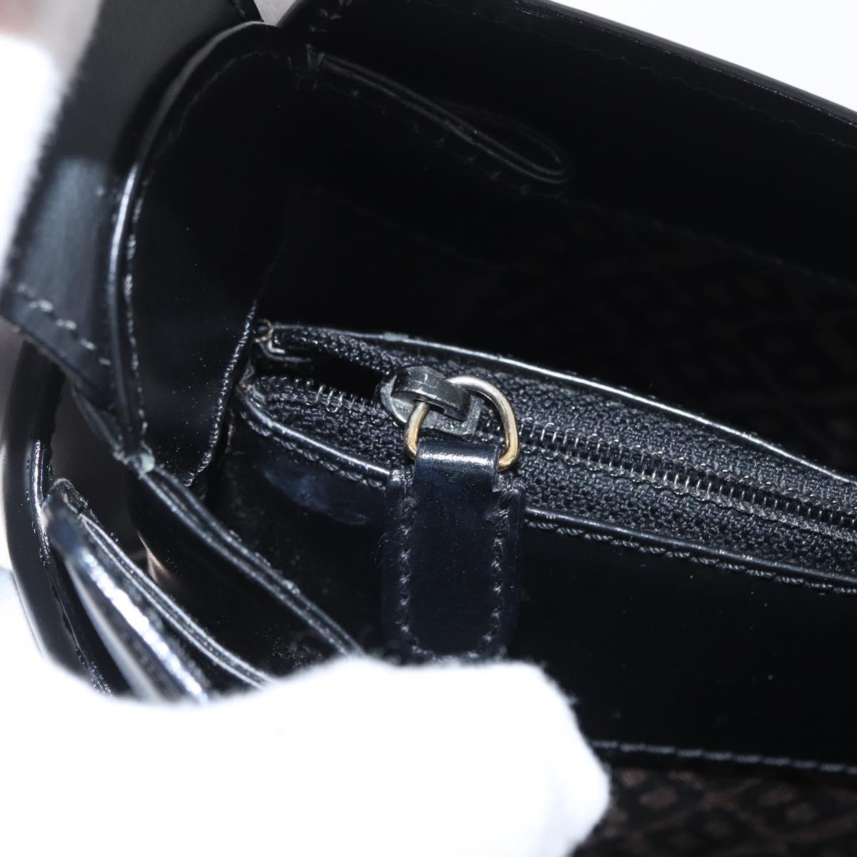 BALLY Shoulder Bag Leather Black Gold Auth 173492