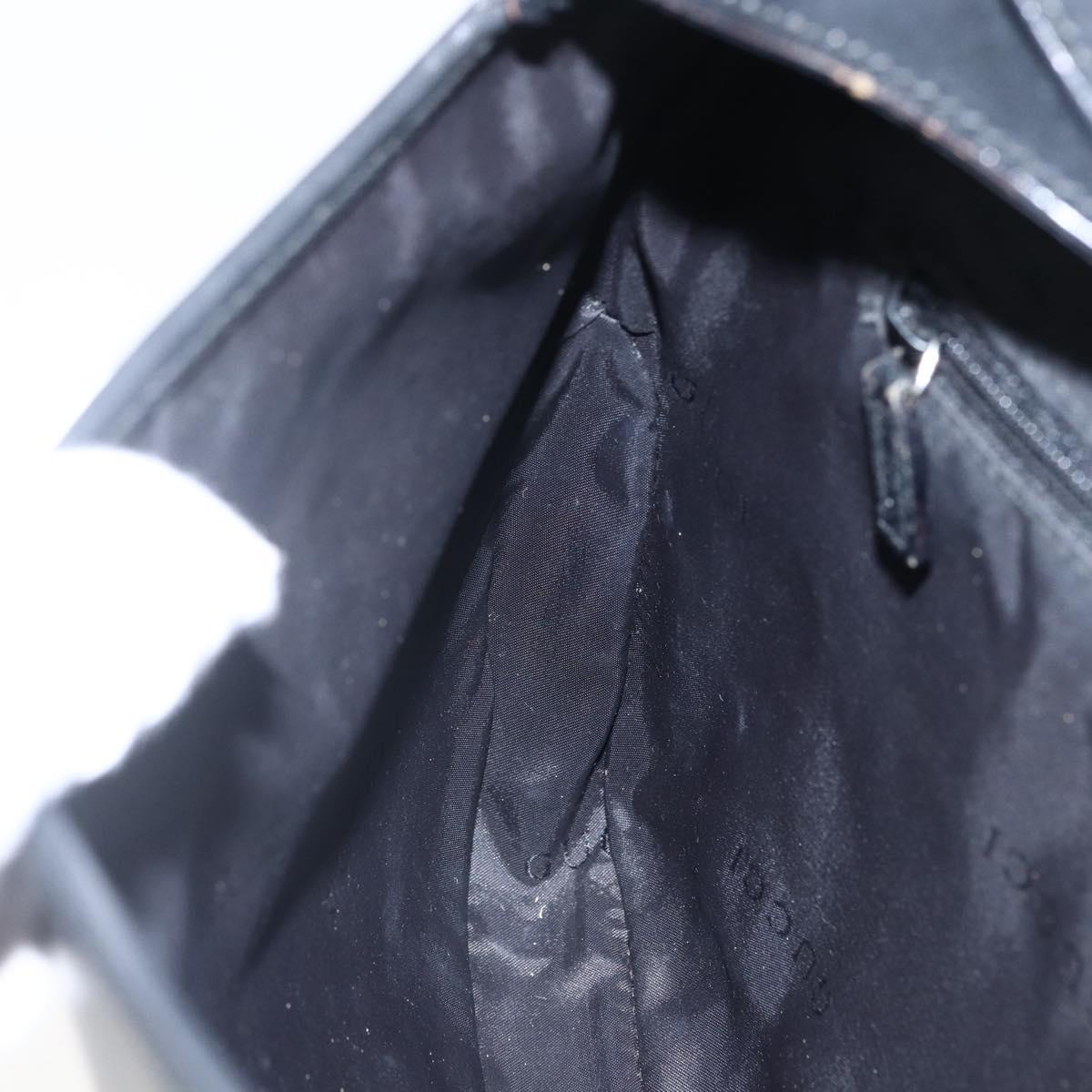 GUCCI Jackie Shoulder Bag Leather Black Silver 001 3306 Auth 173501