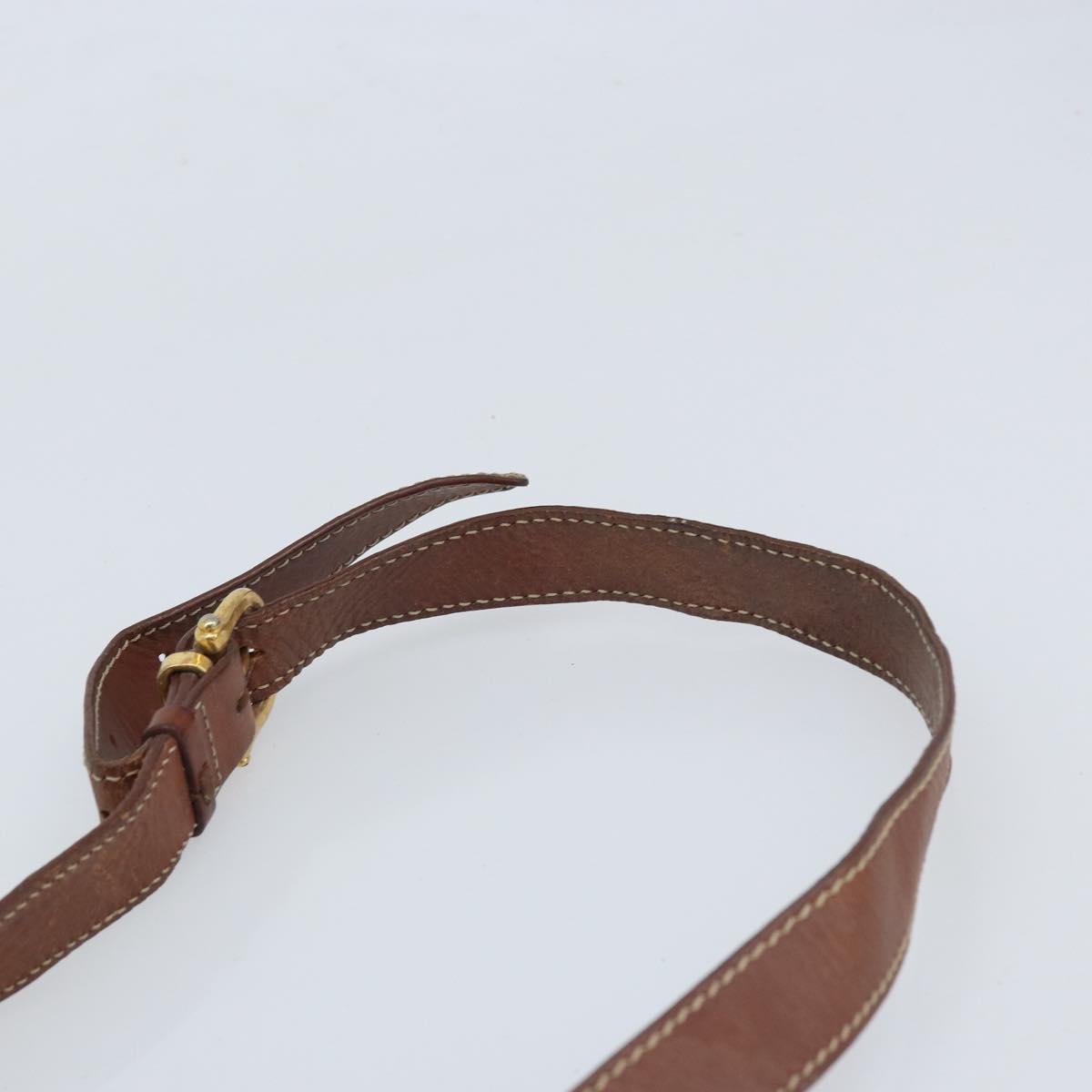 CELINE Macadam Canvas Backpack PVC Leather Brown Gold Auth 173514
