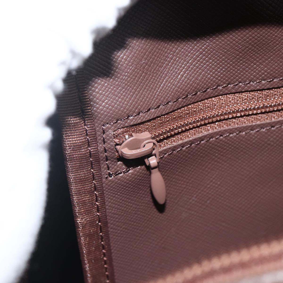 Burberrys Nova Check Boston Bag Canvas Leather Beige Gold Auth 173526