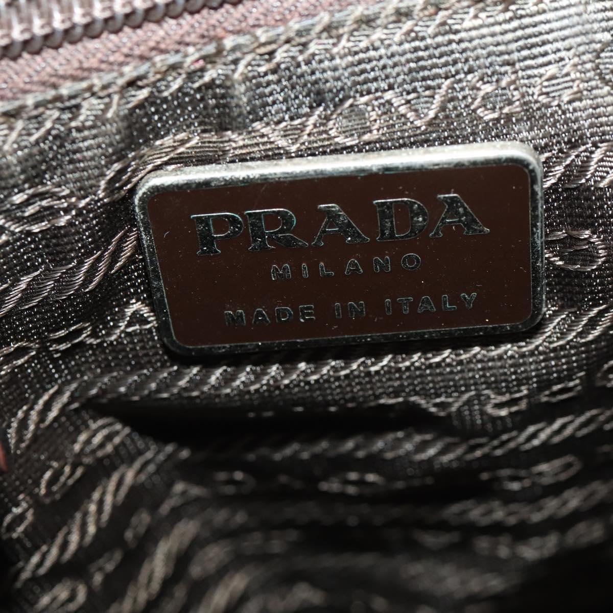 PRADA Backpack Nylon Khaki Silver Auth 173527